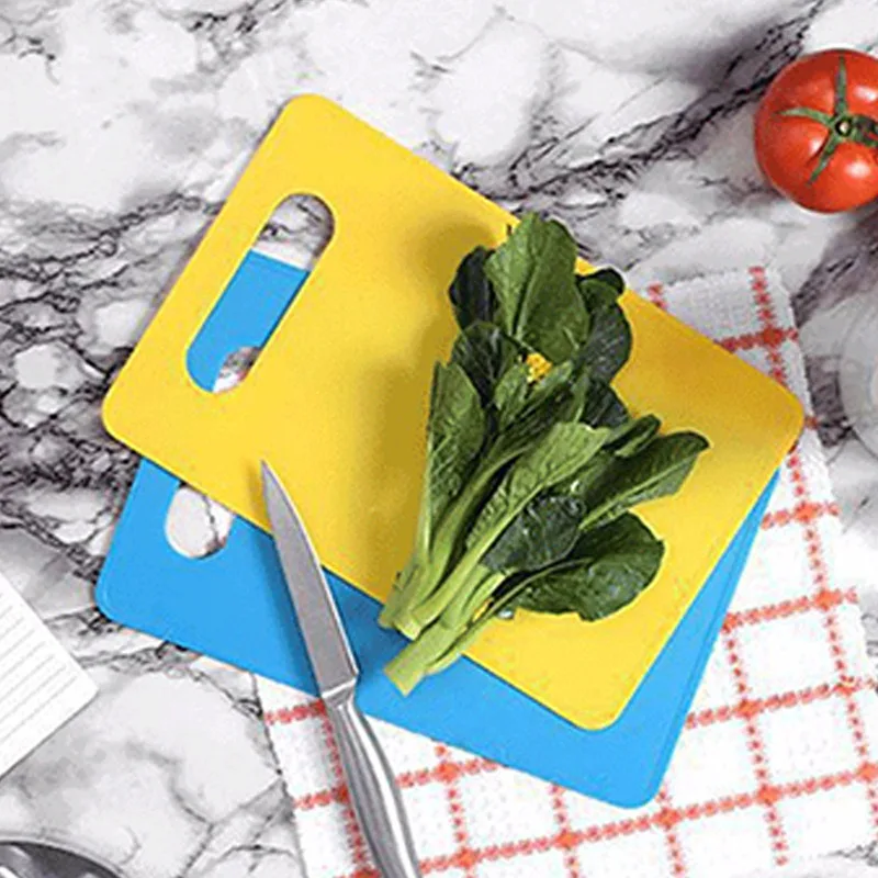 

1PC Plastic Double-sided Cutting Board PP Environmental Kitchen Chopping Board Dishwasher Safe Gadget Rectangle Cooking Tool