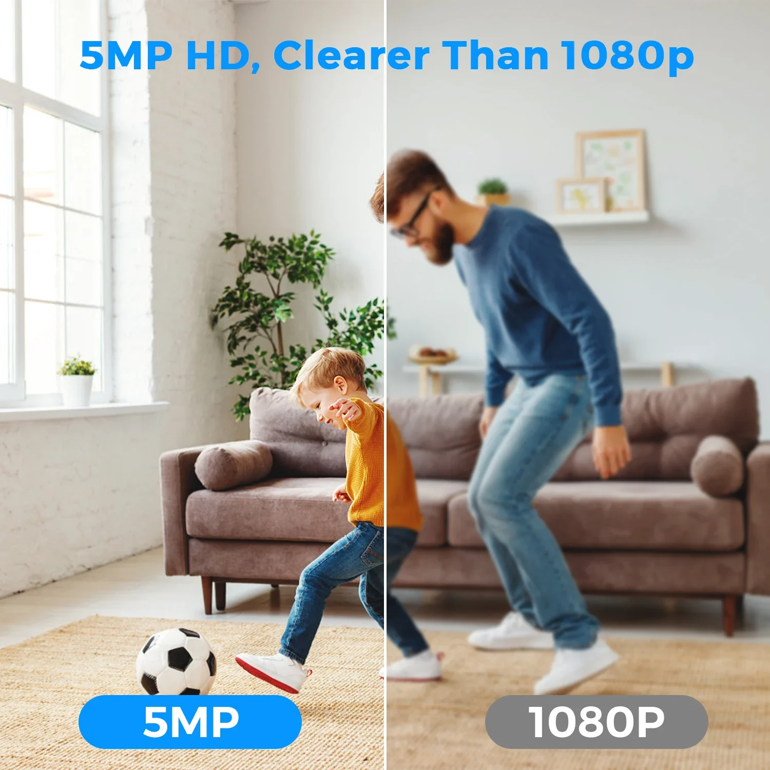 OKAM PRO APP HD 5MP Mini Wifi Camera Indoor Color Night Vision Human Detection Alert Home Security Camera 5X Digital Zoom CCTV 4