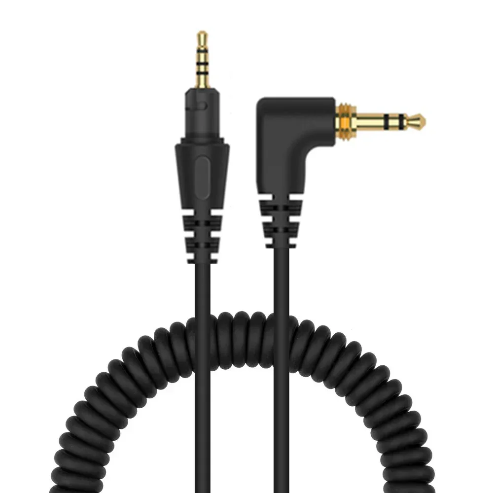 Cable De Audio En Espiral Para Auriculares DJ - Con Adaptador De 6.35 Mm, Compatible Con HDJ-CUE1BT, HDJ-X7, HDJ-S7