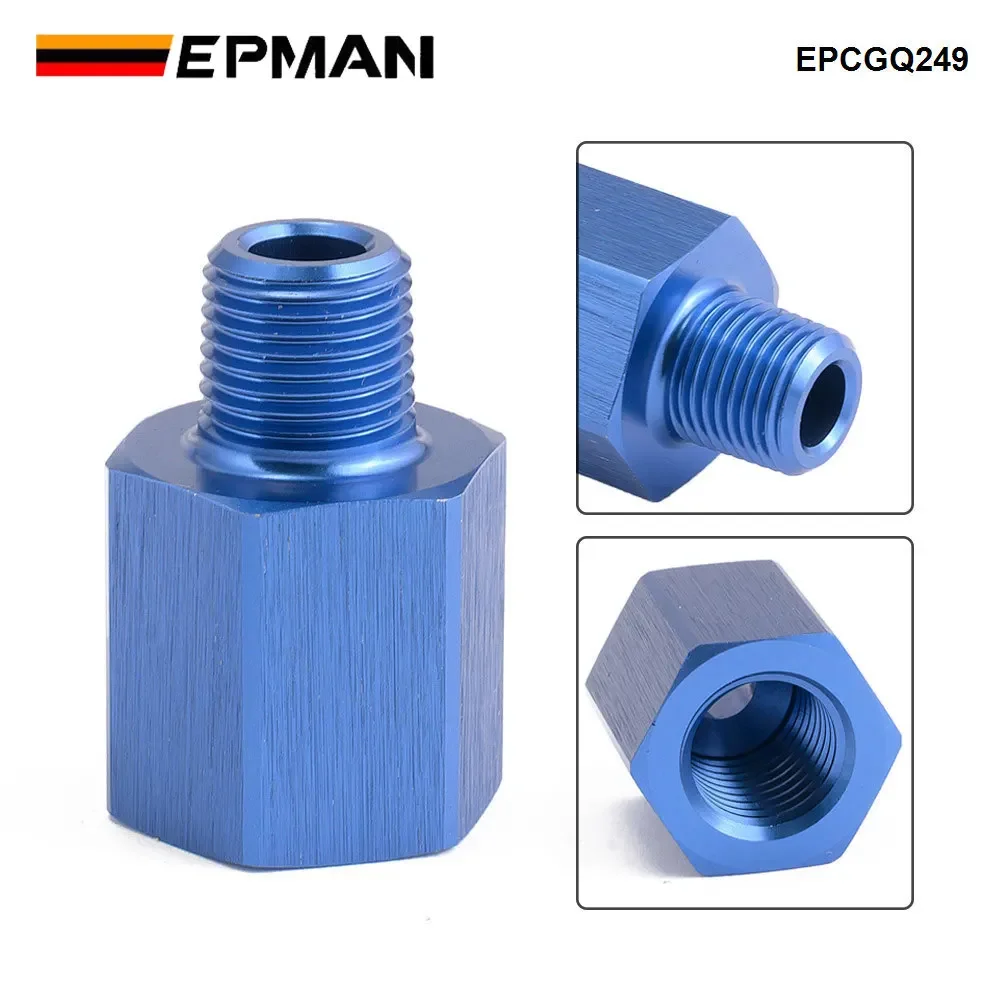 EPMAN Aluminium 1/8" NPT Male To M12x1.5 Female Hose End Port Conversion Fittings Alloy Adapter EPCGQ249