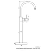 Polished Chrome Freestanding Bathtub Faucet Hot And Cold Brass Bathroom Mixer Floor Stand Mounted Single Handle Tap 3