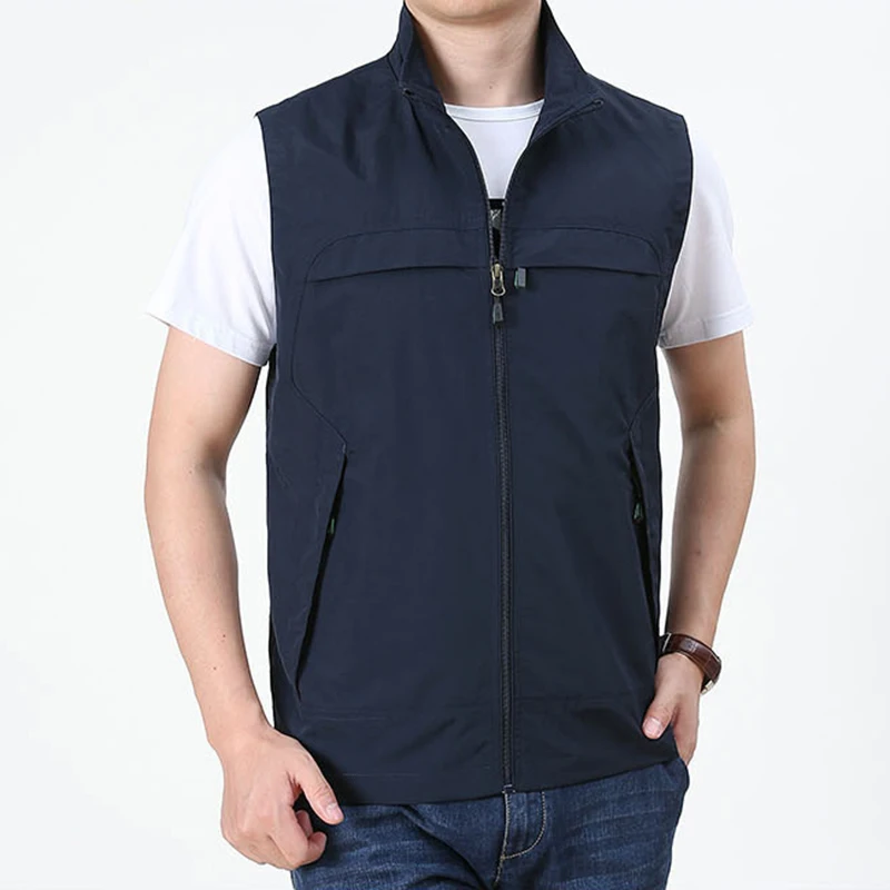 Quality Men Outdoor Waistcoat Summer Vest Multi-Pocket Light
