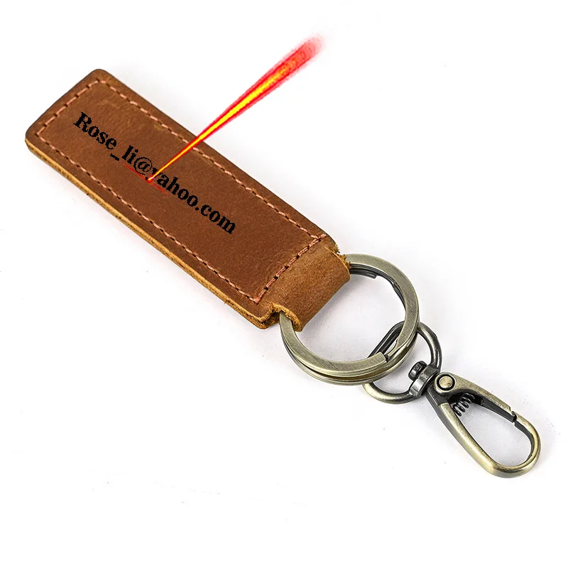 

Custom Personalized Leather Keychains with Name Designer Engraved Key Chain with Name