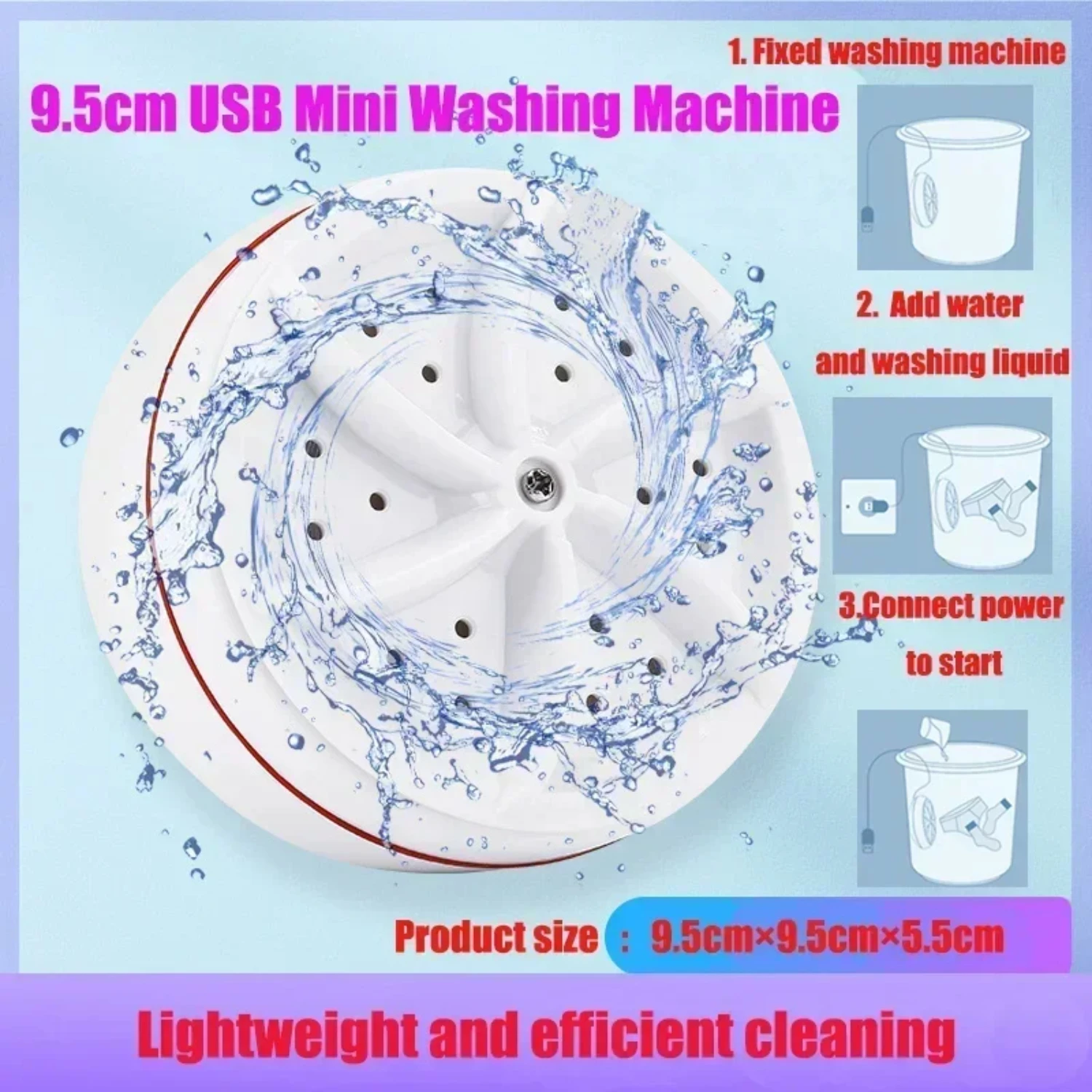 6L 11L 13L Portable Mini Washing Machine Large Capacity Clothes Spin Dryer Bucket Travel Underwear Ultrasonic Folding Washer 6