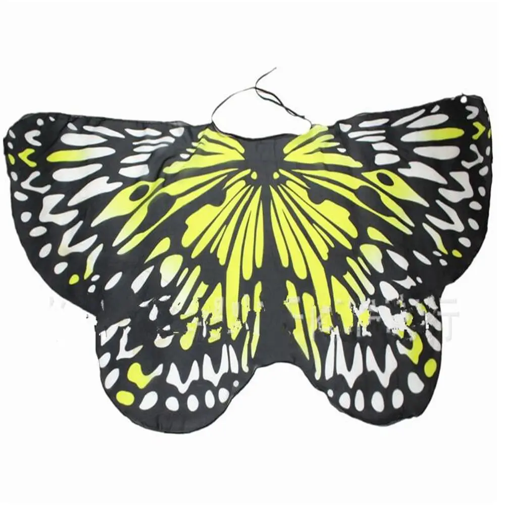 2023 새로운 패션 화려한 나비 날개 목도리 판초 스카프 숙녀 요정 코스프레 성능 액세서리 목도리