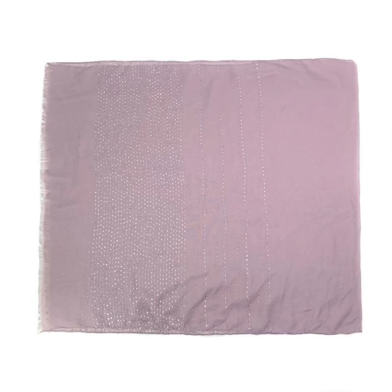 Stripe Sequins Viscose Cotton Scarf Ribbed Women Wraps Plain Muslim Hijab Headband Fringe Headscarf Islam Long Shawl 70x180cm 6