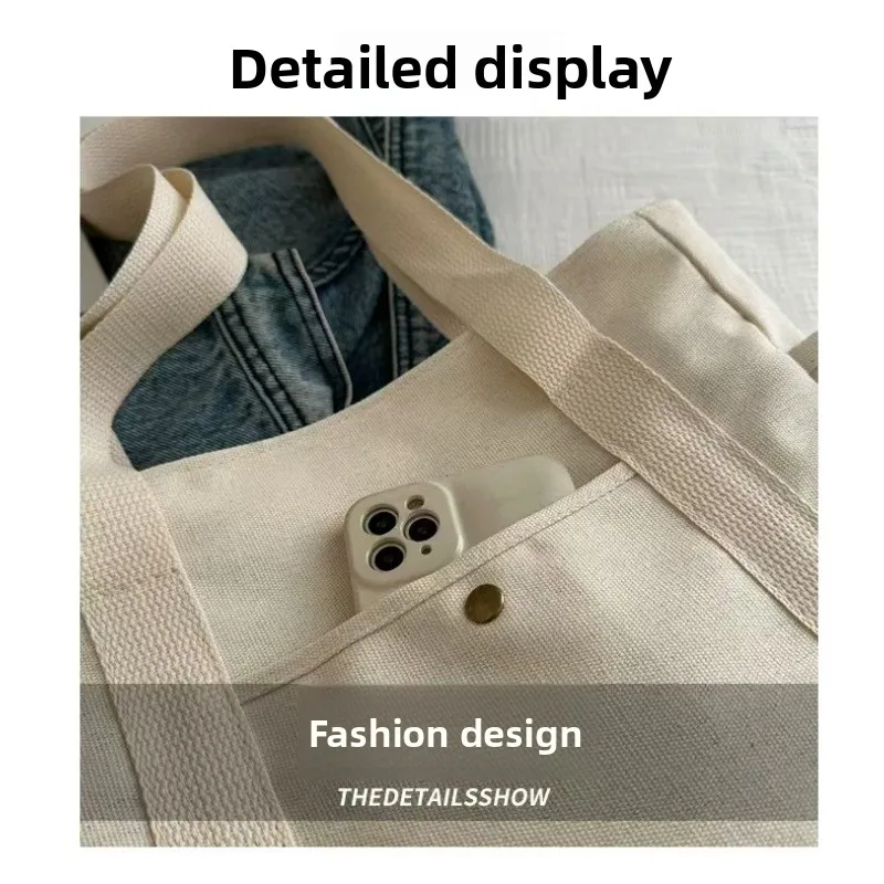 Spacious Canvas Tote Bag for Everyday Use - Stylish and Versatile