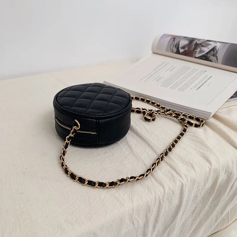 Genuine Leather Quilted Drawstring Bucket Bag for Women with Chain Strap Luxury Crossbody Handbag for Daily Use and Commuting