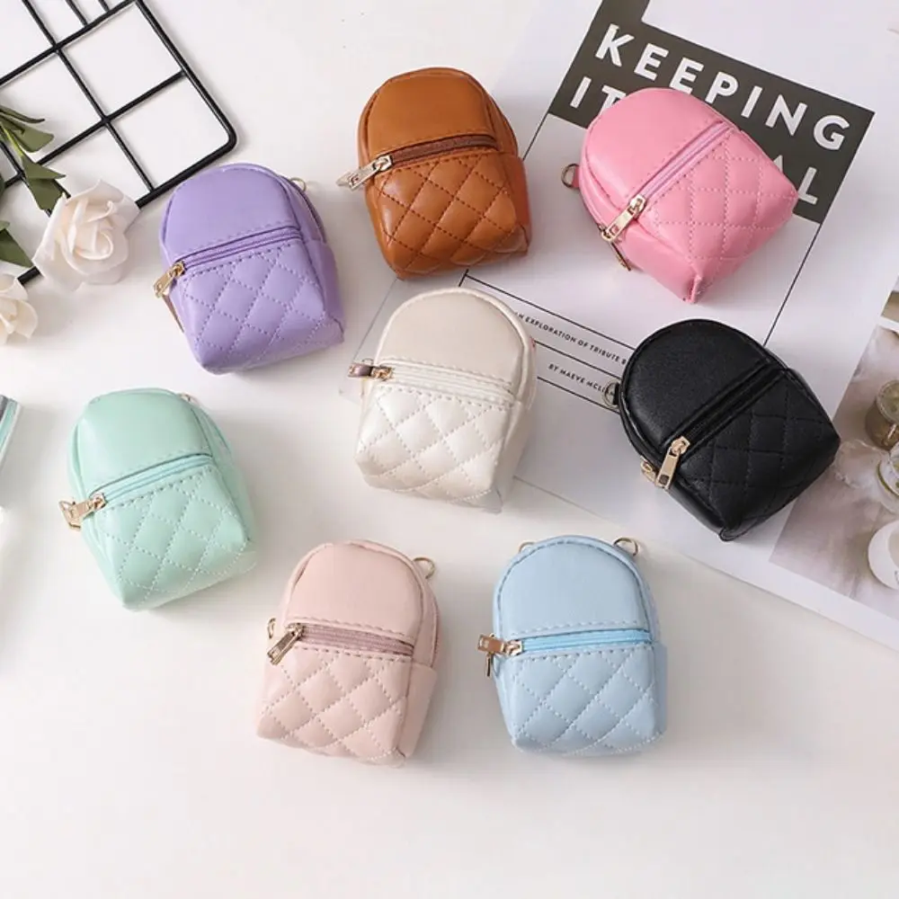 Zipper Coin Purse Portable Hanging Pendant Mini Backpcak Mini Bag Key Wallet Coin Wallet Children Women Girl Storage Pouch