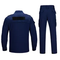 Quick-drying Strech Flexible Fabric Training Uniform Security Uniform Black Navy Blue Police Suit For Men Workwear Men Winter 2