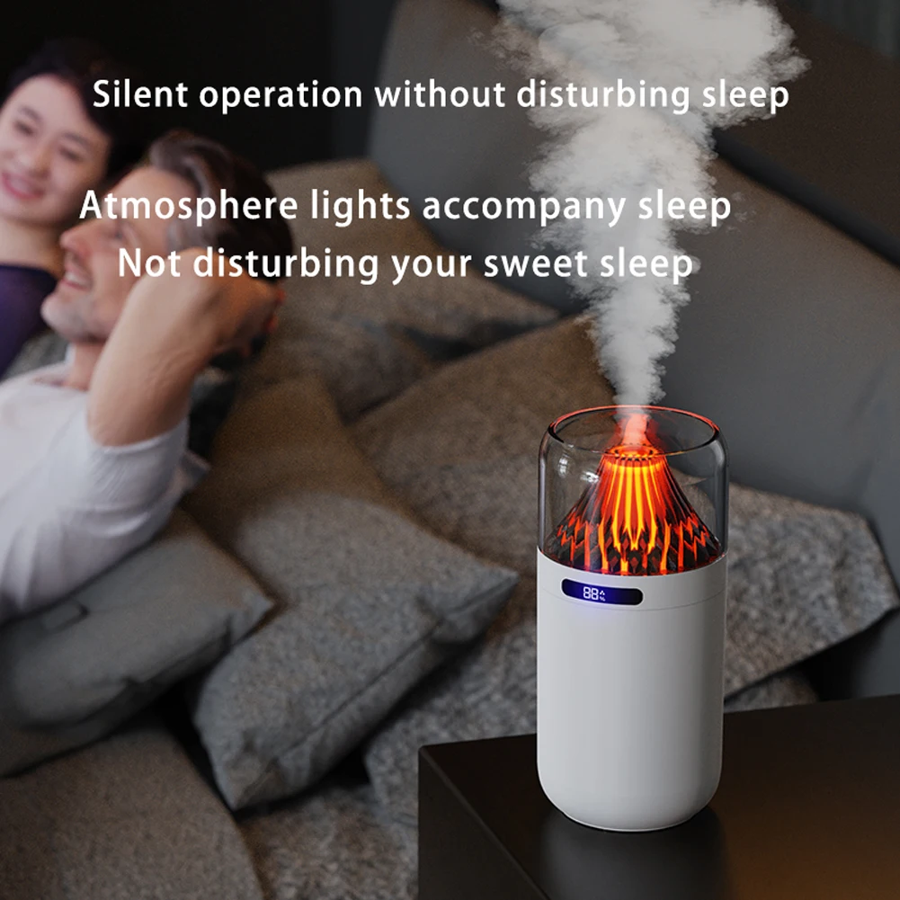 Volcano Air Humidifier with Colorful Night Light Aroma Essential Oil Diffuser Volcano Essential Oil Diffuser for Car Home Office 3