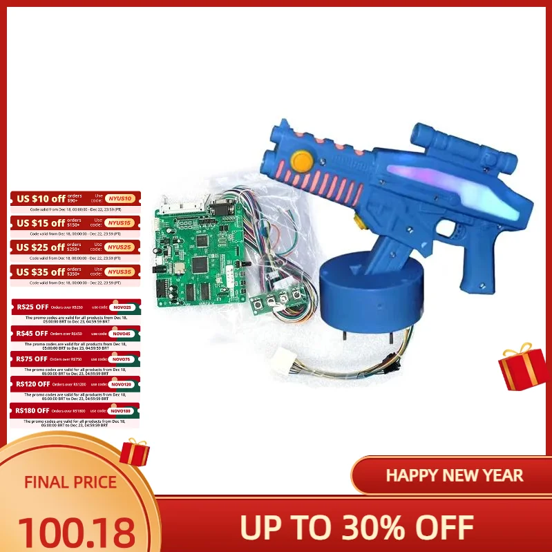 

Children's Entertainment Coin Pusher Arcade Machine Game Board Simulated Shooting Sensor Gun Shooter Wires Capsule Ball Reward