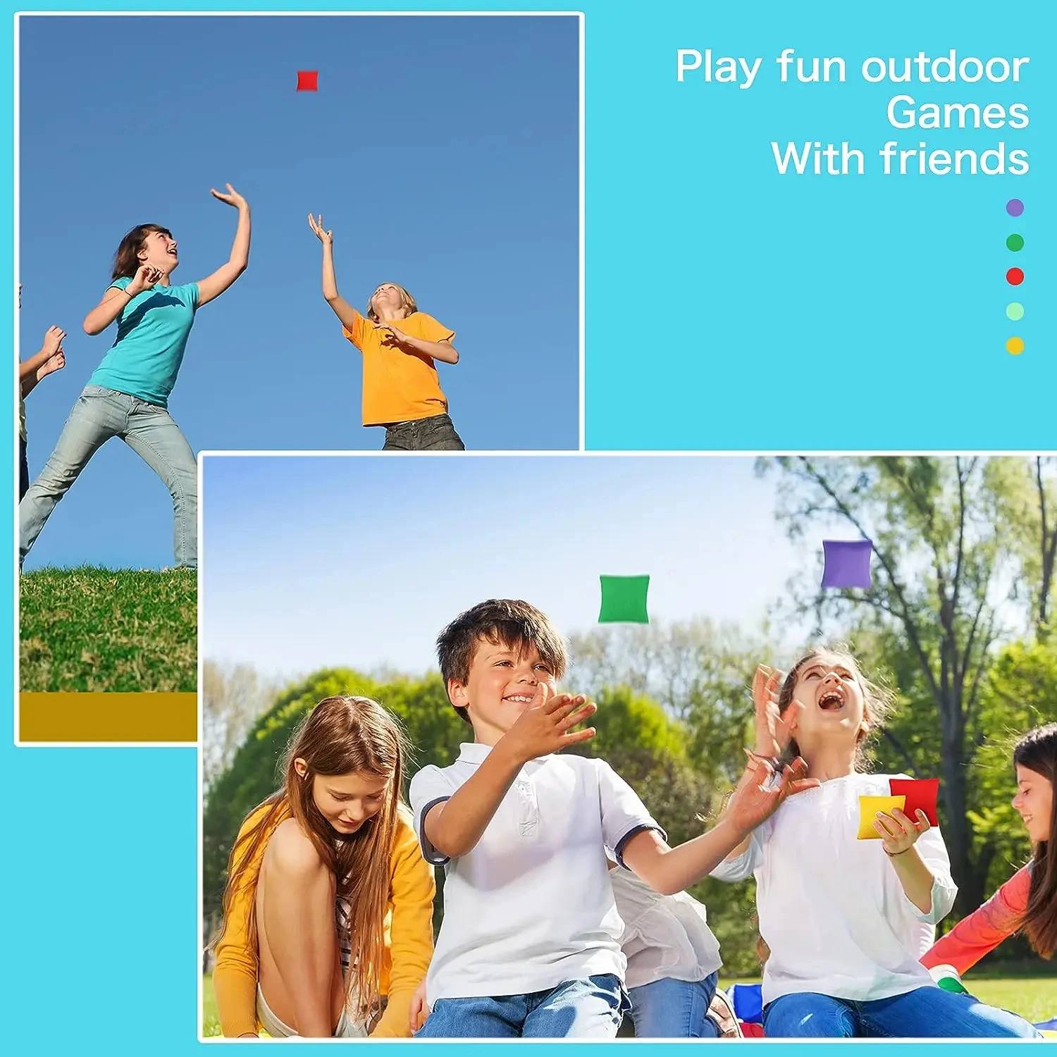 10pcs Children\'s Sandbag Throwing Toys Classic Outdoor Sports Colorful Handmade Sandbag Sensory Training Stress Relief Toy Gift