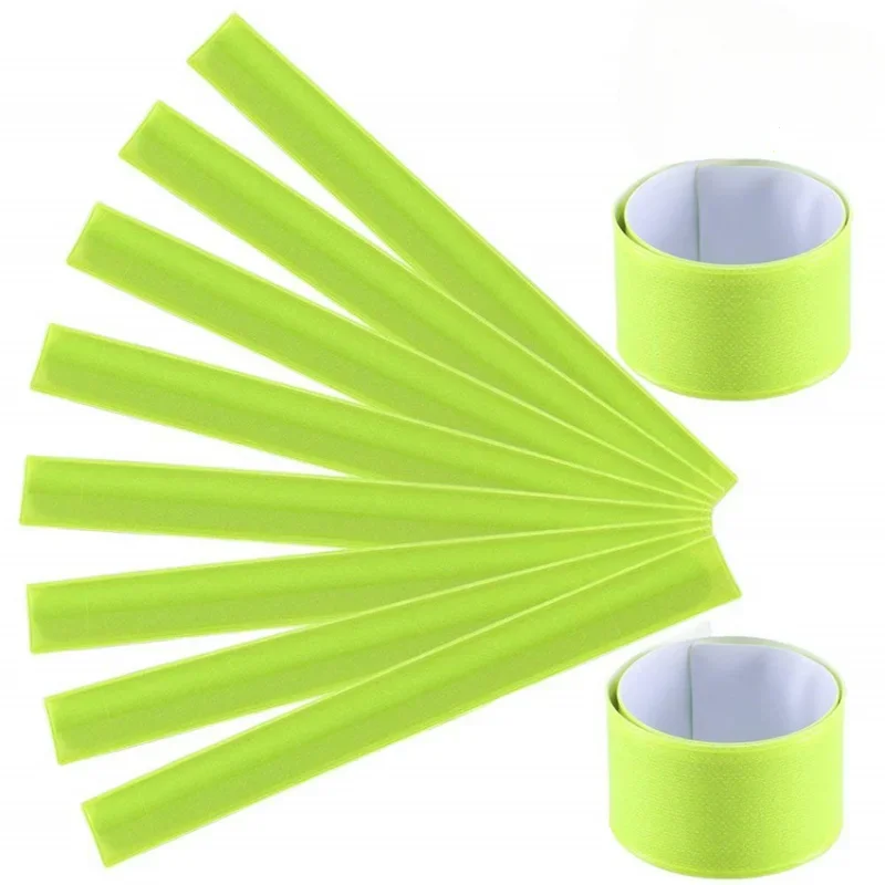 Cycling Reflective Tape Strips Warning Wristband Outdoor Running Fishing Safe Bicycle Bind Pants Leg Strap Fluorescent Band
