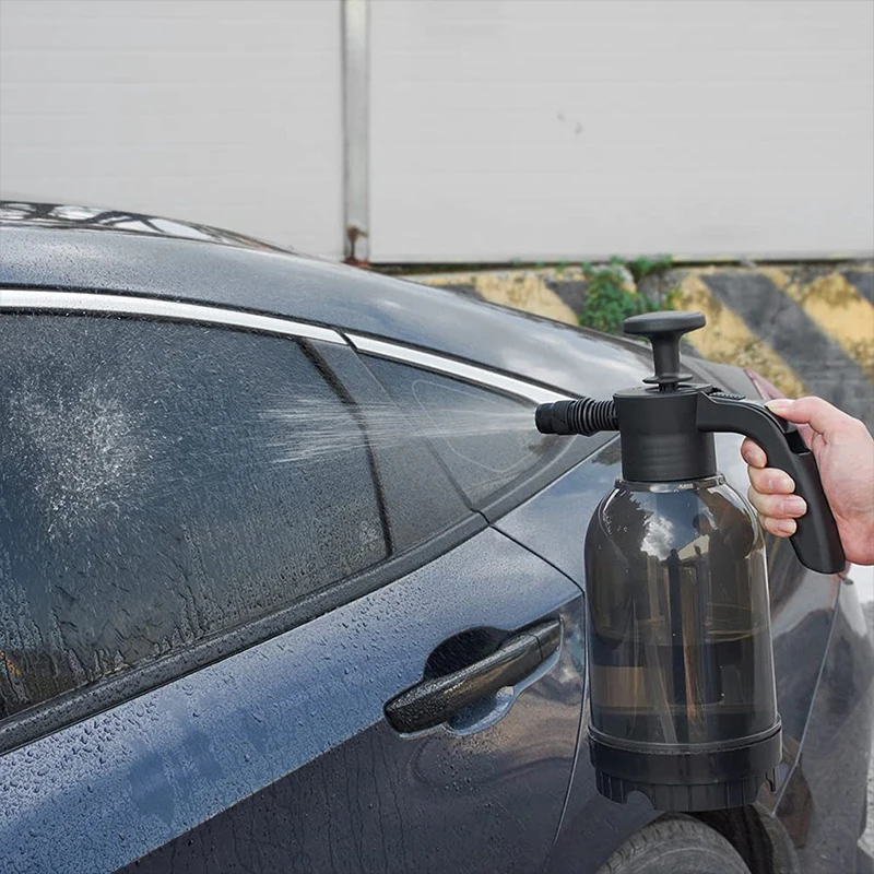 

2L Hand-held Plastic Car Wash Foam Watering Can Air Pressure Sprayer Disinfection Water Bottle Automobile Cleaning Accessories