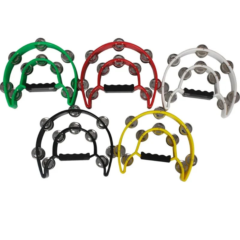 

Hand Bell Orff Tambourine Double Layer Hand Bell Drum Five Colors Percussion Instrument Kids Musical Gift Educational Toys Party
