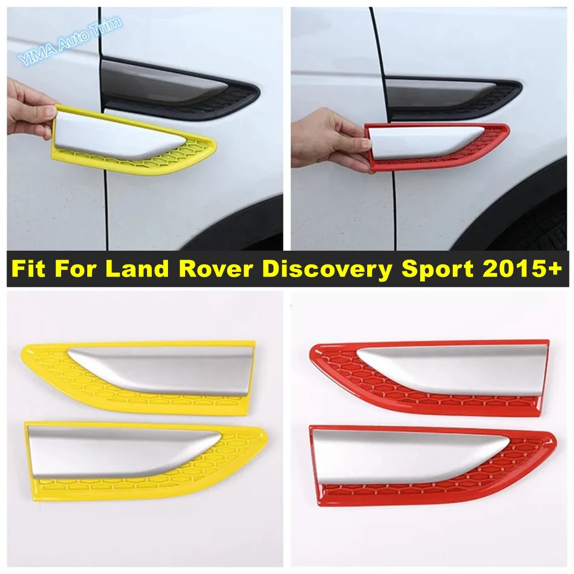 

Car Side Body Fender Leaf Decoration Panel Cover Trims For Land Rover Discovery Sport 2015 - 2019 Plastic Exterior Accessories