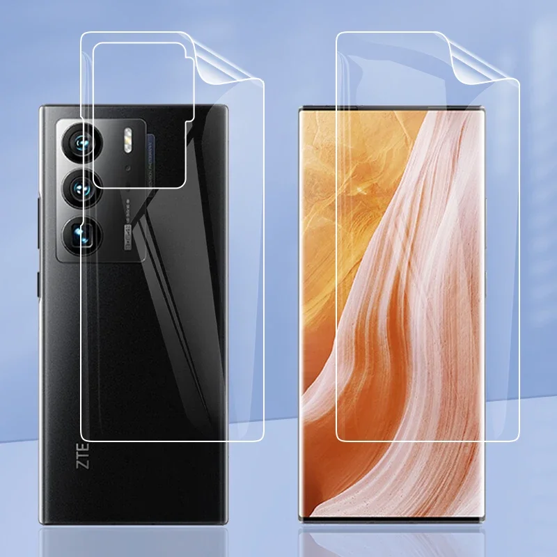 For ZTE Axon 40 Axon40 Ultra Pro 5G Clear TPU / Matte Anti-Fingerprints Hydrogel Full Cover Soft Screen Protector Film