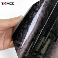 Carbon Fiber Film Glossy Black Car Body Film Forged Carbon Fiber Vinyl Wrap Film Self Adhesive Decal Sticker for Car Accessories 5