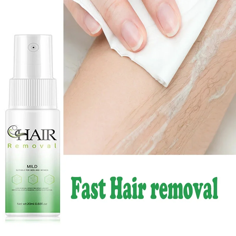 

2 Minutes Fast Hair Removal Spray Painless Hair Growth Inhibitor Arm Armpit Leg Permanent Depilatory for Men Women Repair Care