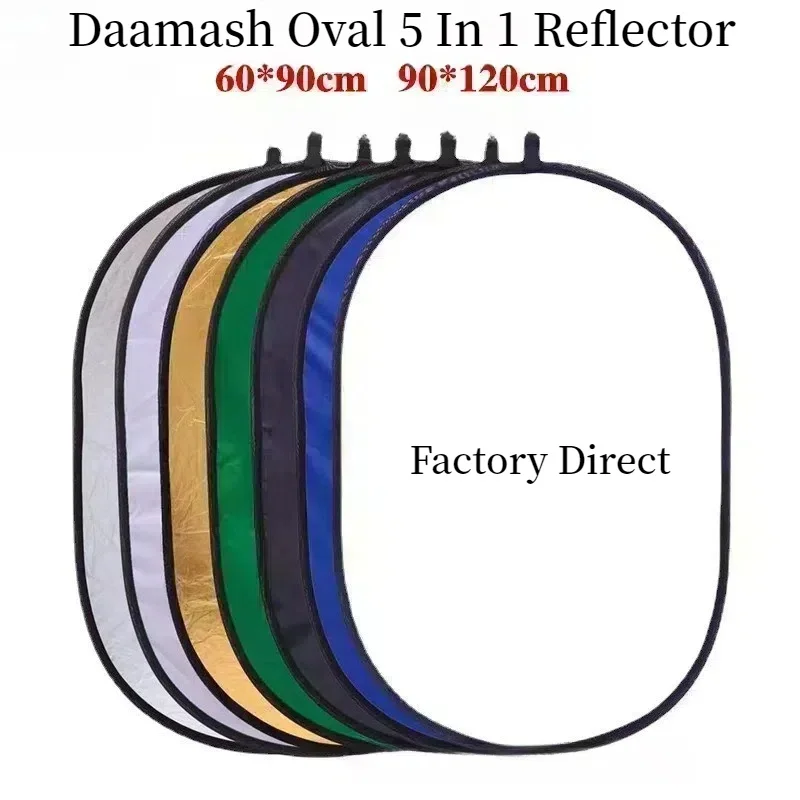 60x90cm 90x120cm 5 in 1 Photography Reflector Collapsible Portable Oval Light Diffuser Studio Multi Photo Outdoor Handhold, photography reflector,macro photography diffuser