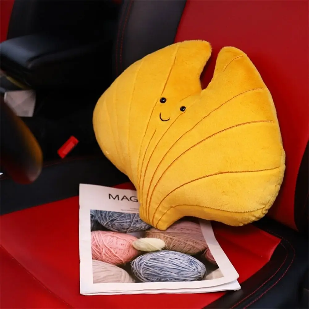 Variety Maple Leaves Plush Pillow Maple Leaf Ginkgo Leaf Green Leaf Plush Dolls Kawaii Cartoon Ginkgo Leaf Stuffed Toy 3