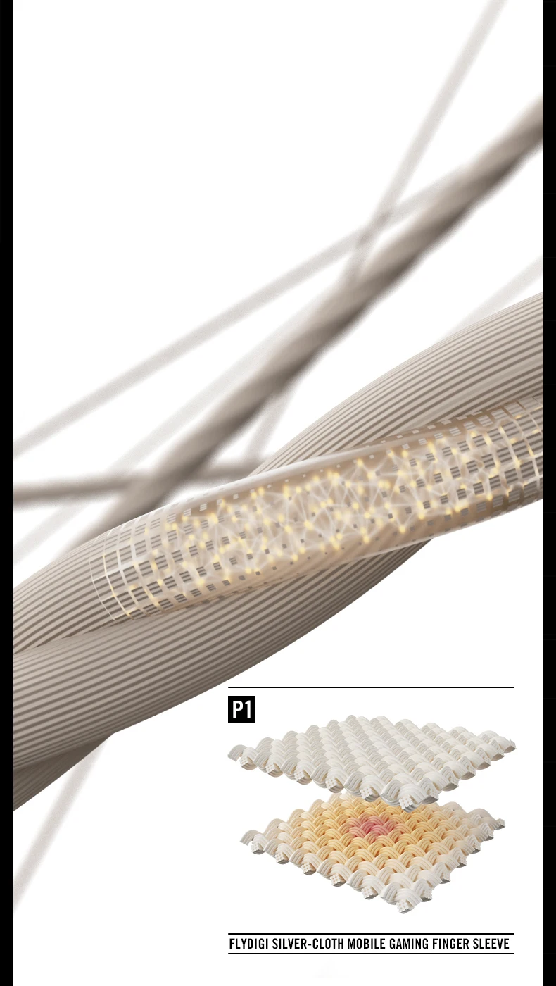 New Flydigi Silver P1 Sweat-Proof Finger Sleeve Mobile Phone Tablet PUBG Game Touch Screen Sensitivity Ultra-thin Finger Sleeve