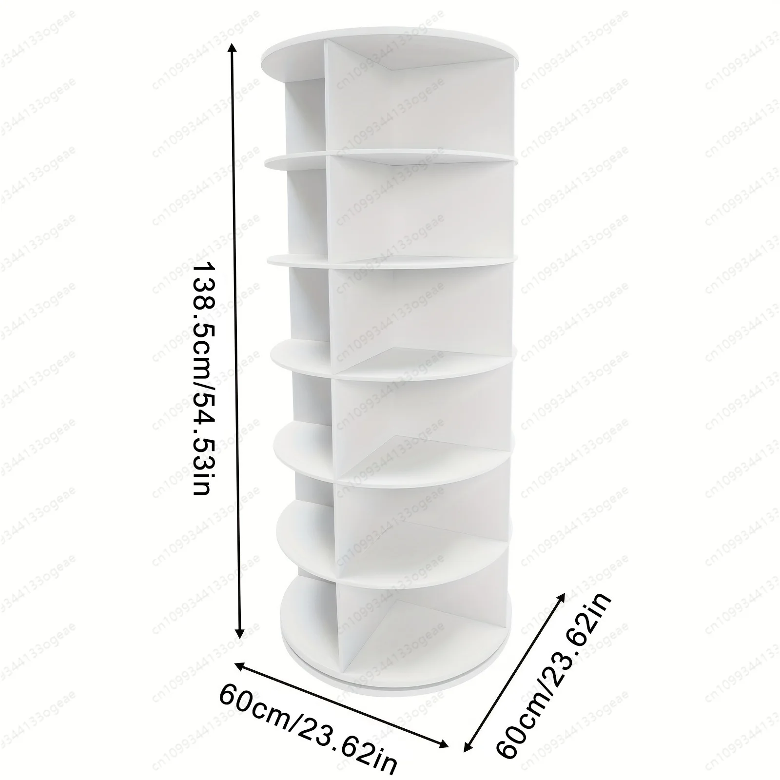 7-Tier Rotating Shoe Rack, Space Saving 360° Spin Organizer, Multi-Layer Storage for 30+ Pairs, Compact Display Cabinet