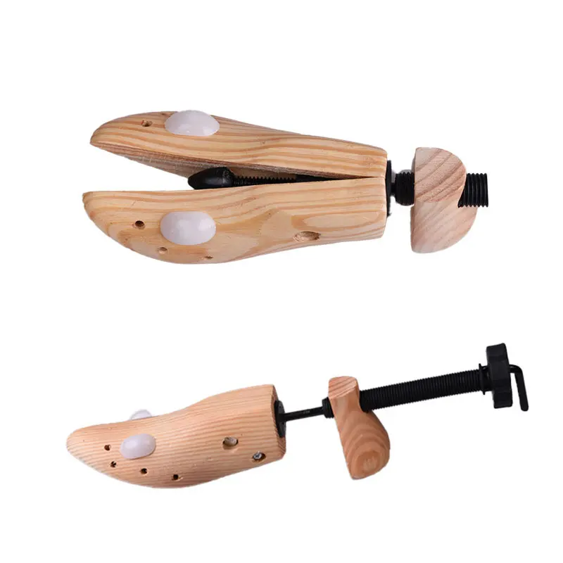 FamtiYard 2Pcs Shoe Stretcher Adjustable Shoes Tree Shaper Rack Pine Wood Shoe Expander For Women Man Shoe Accessories