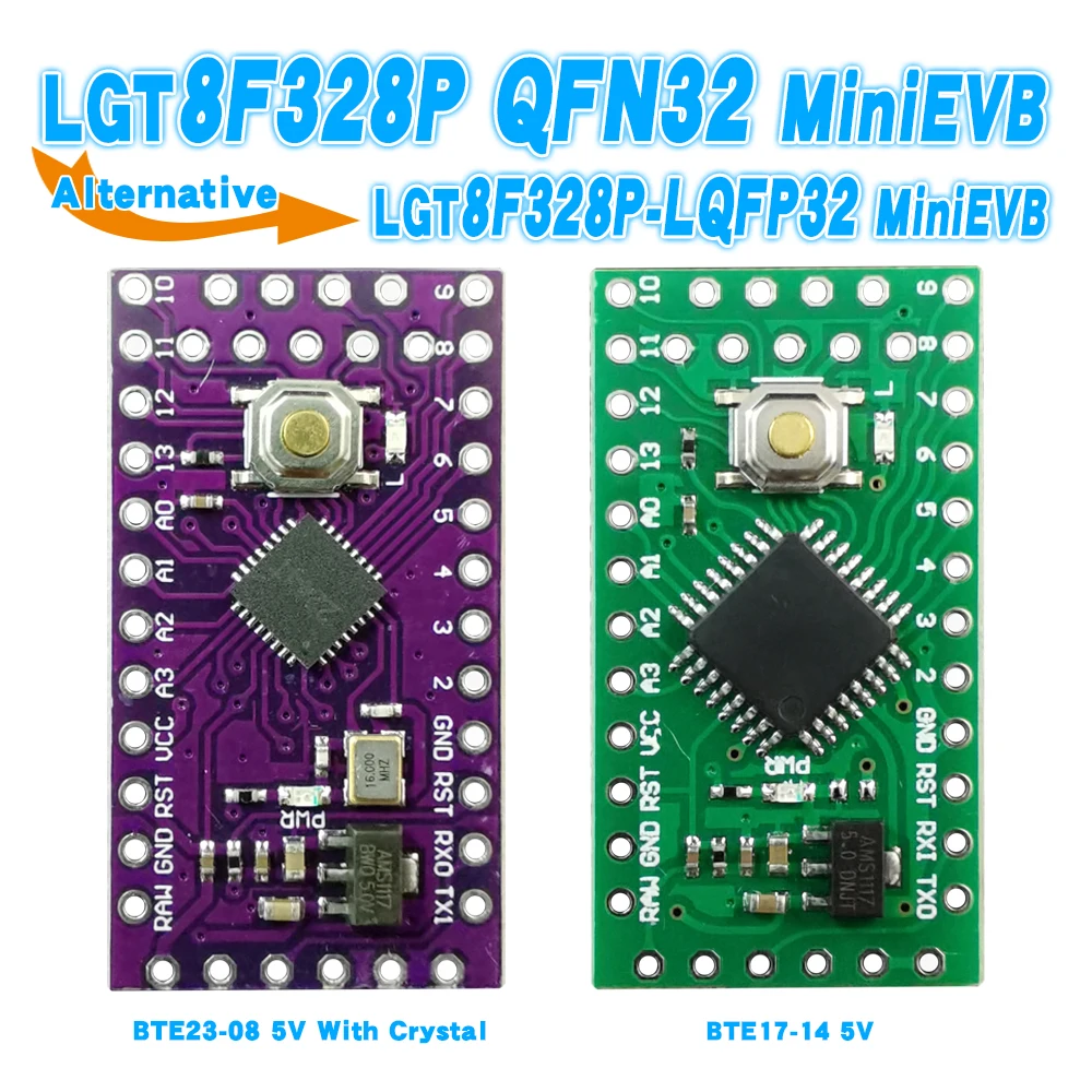 LGT8F328P-LQFP32-MiniEVB-Replaces-Pro-Mini-ATMEGA328P-Fully-Compatible ...