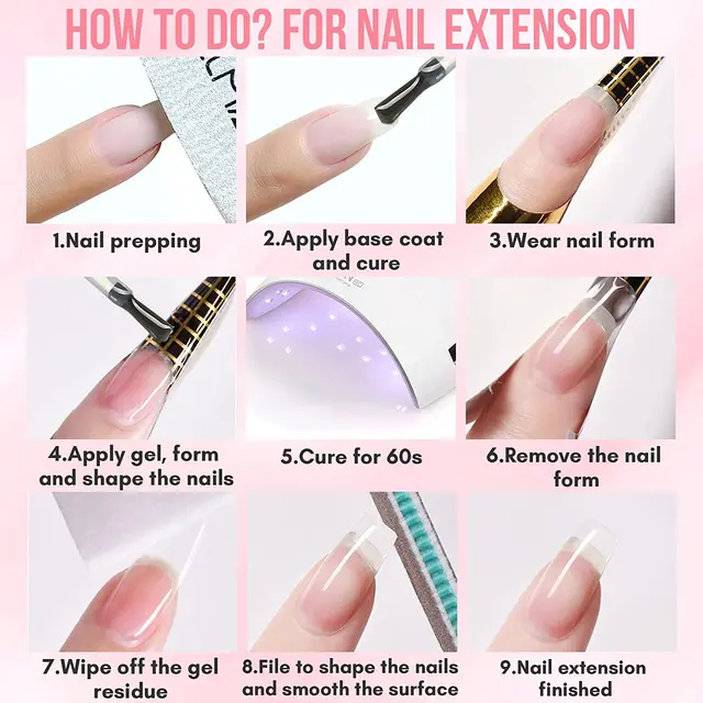 Builder Nail Gel 15ml 5in1: Base, Strengthener, Extension