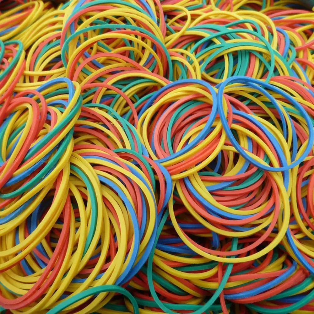 Rubber Bands 500 Pcs Color Rubber Bands Diameter 40mm Rubber Band Rings Elastic Band Office Supply Stretchable Latex Rings