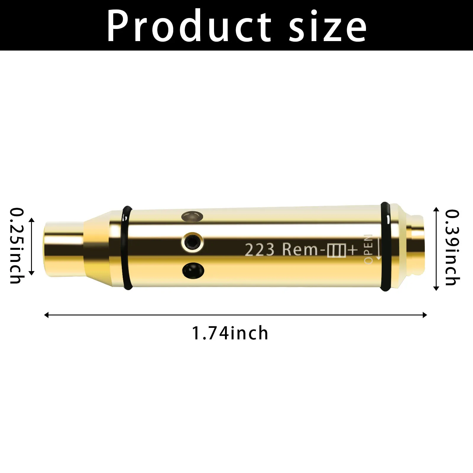 Tactical Dry Firing Training Laser Bullet 9mm Bore Sight Cal for Training 223Rem 45ACP 380ACP 40S&W .38SPL Hunting Red Dot Laser