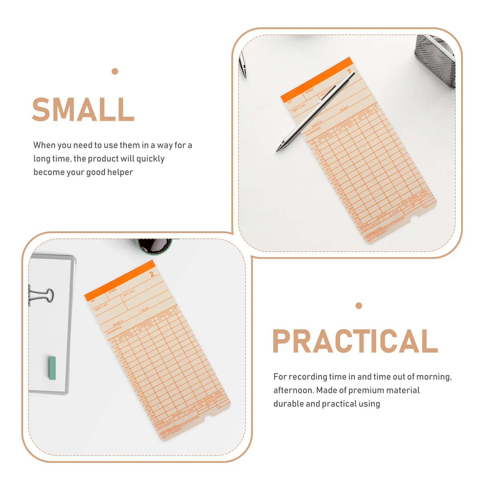 Рисунок 4 - 100 листов, тестовая карточка для пробивки часов