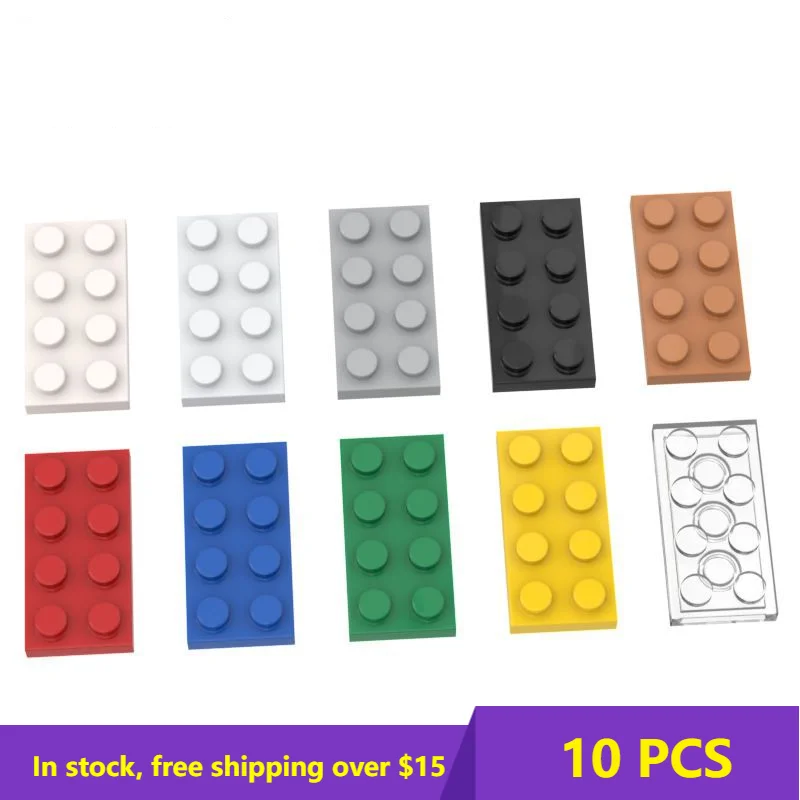 

10 PCS Bricks 3020 2x4 Parts DIY Plate Board Parts Compatible Educational Parts Toys