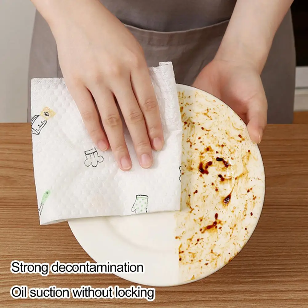 Food Grade Kitchen Paper Towel Roll Dual Use Dishwashing Cloth