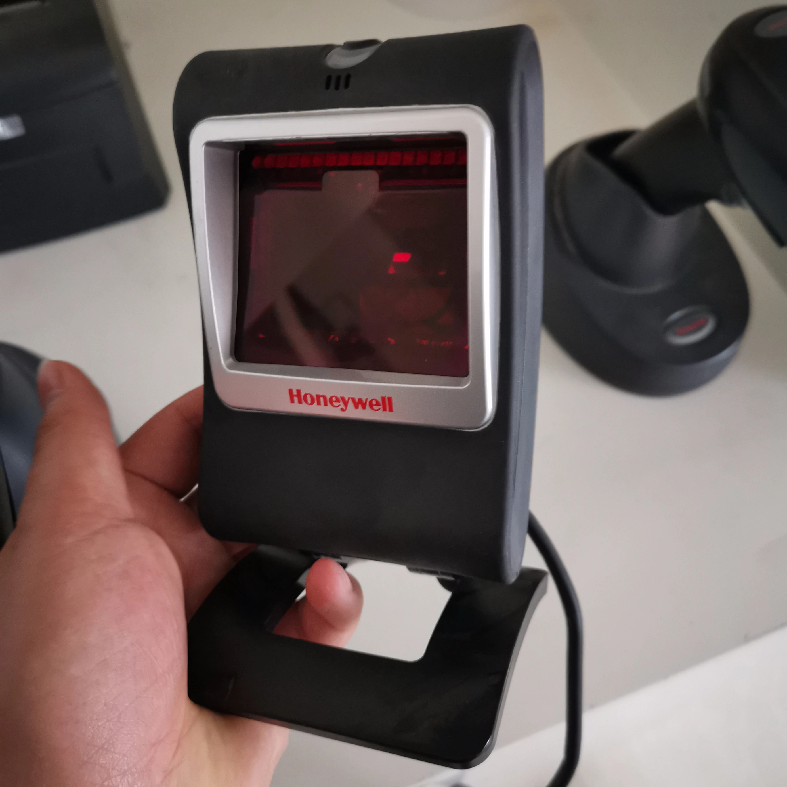 Genesis Series 7580G Area-Imaging 2d USB barcode scanner 1D PDF417 Decode Capabilit Black