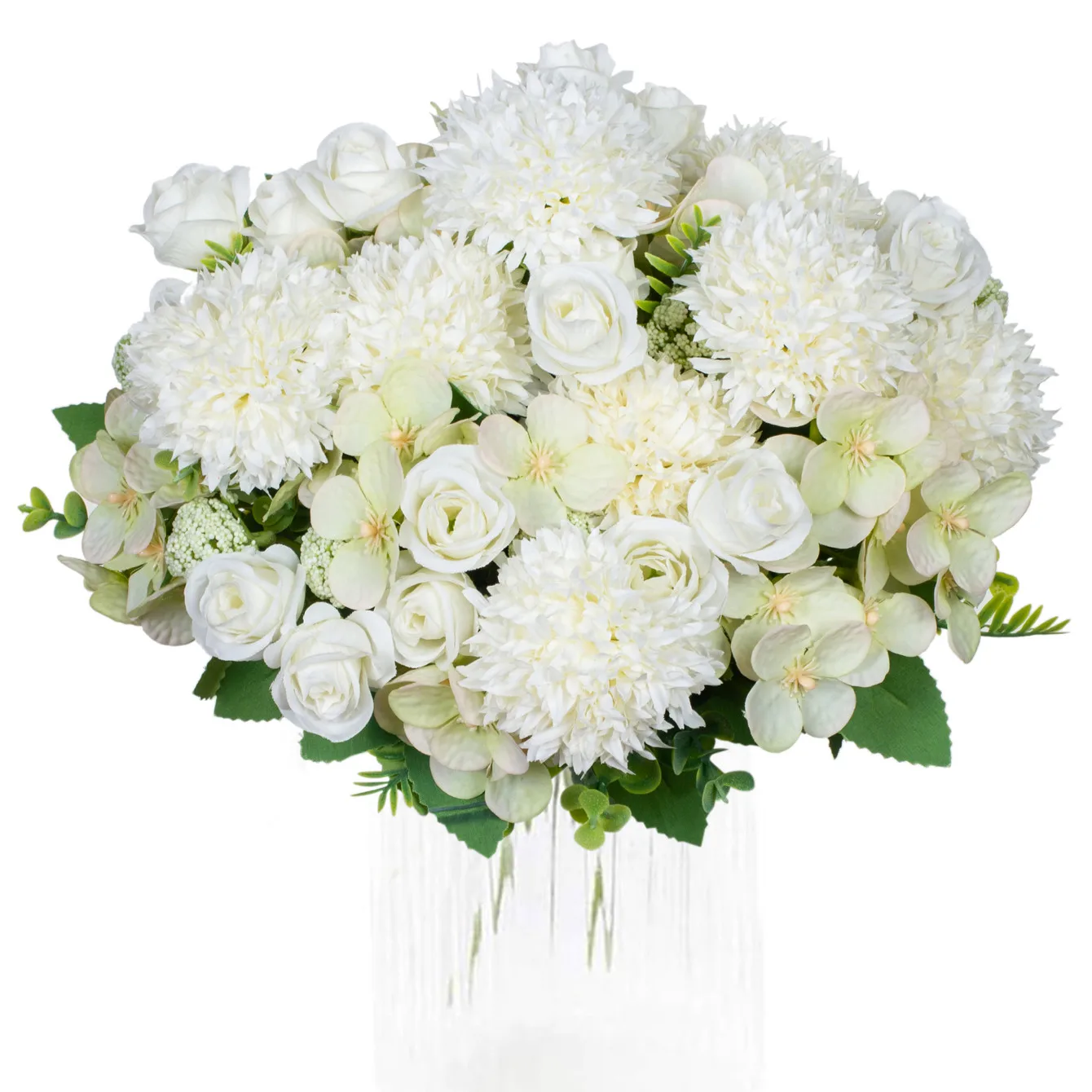 Künstliche Blumen Rose Chrysantheme Seide Hochzeit Home Room Festival Kranz Outdoor Garten Diy Geschenk Wand Dekor Fotografie Prop – Detail 1