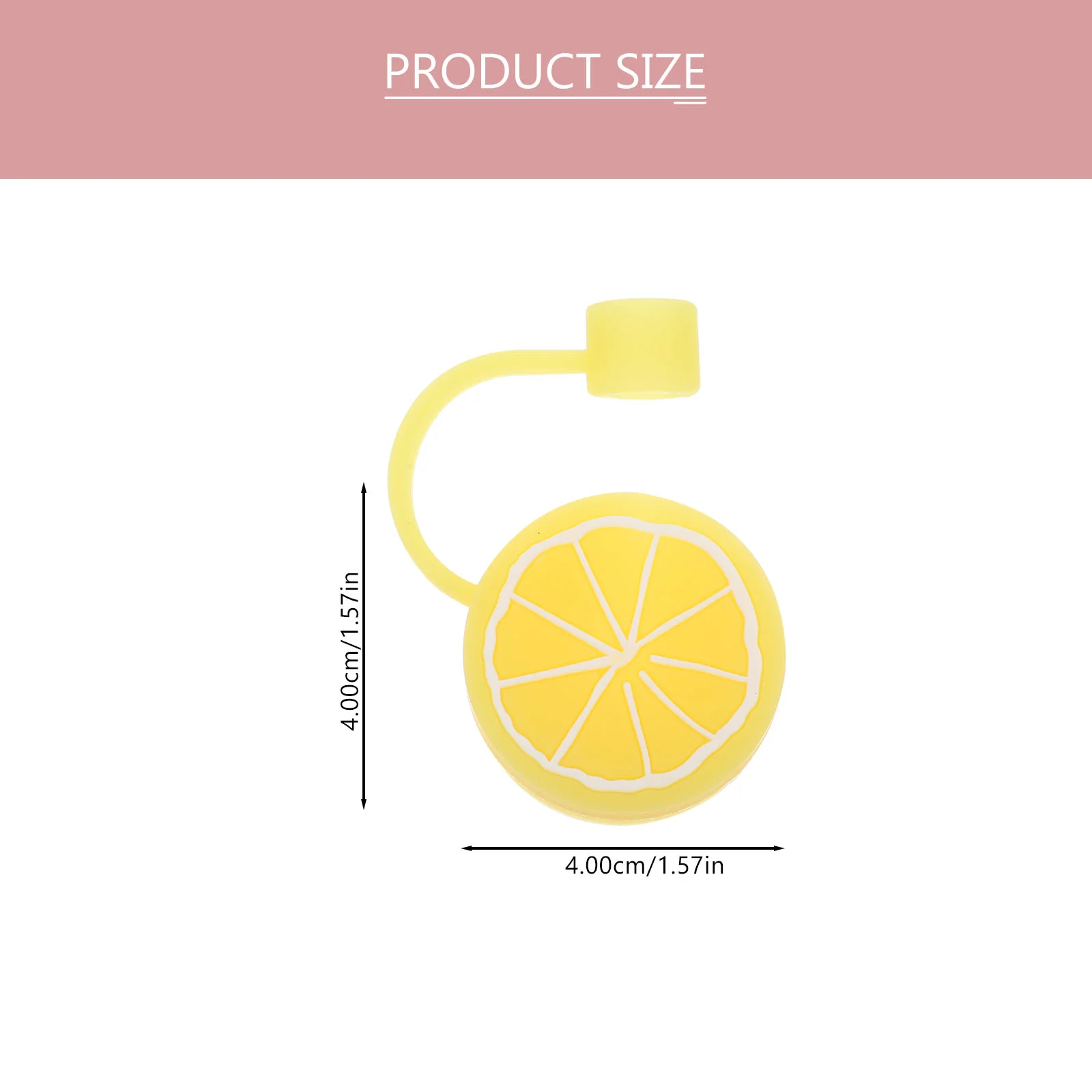 

3pcs Lemon Drinking Straw Covers Cap Silicone Drinking Straw Tips Caps for Home Travel Party