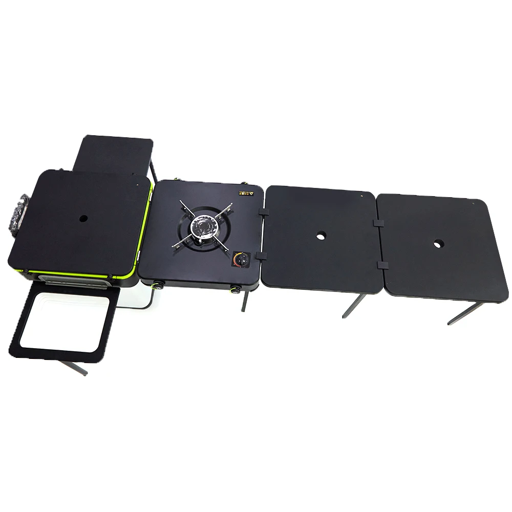 

Portable Kitchen Camping Outdoor Waterproof Fishing Box Bell Rooftop High Quality Picnic Camping Kitchen Folding Table Box