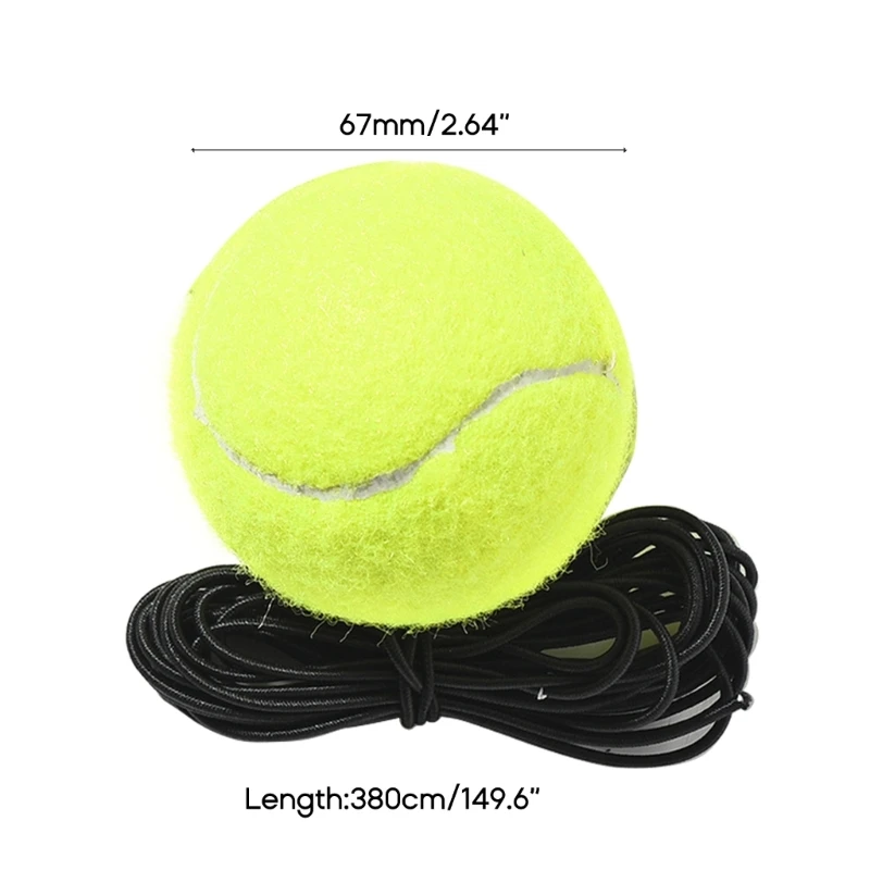 Tennis Training Balls 2pcs String Self Practice Trainer Tool