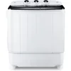 Portable Washing Machine 17.6Lbs Capacity Mini Compact Twin Tub Laundry Washer & Spinner with Gravity Drain Pump for Apartment 1