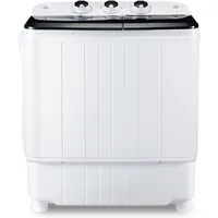 Portable Washing Machine 17.6Lbs Capacity Mini Compact Twin Tub Laundry Washer & Spinner with Gravity Drain Pump for Apartment 1