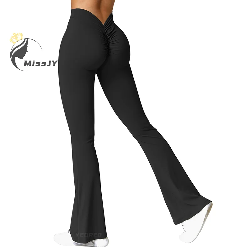 

Flare Leggings For Women High Waisted Tummy Control Workout V Back Scrunch Butt Lifting Gym Workout Yoga Pants