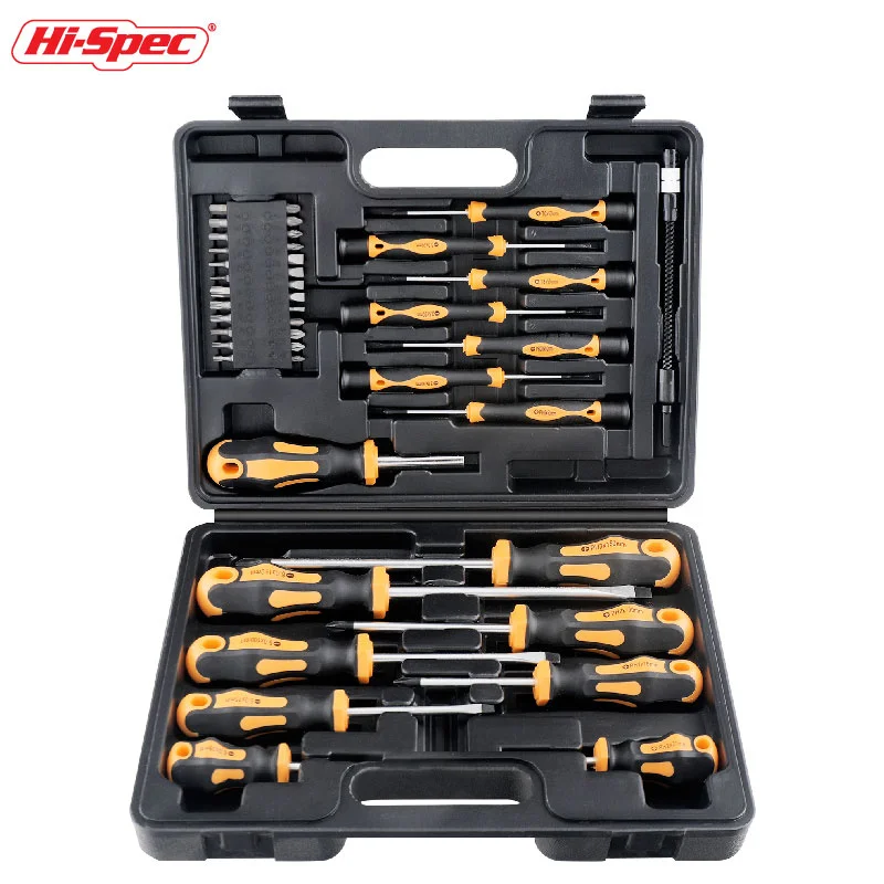 HiSpec Screwdrivers Hand Tools Set Long Nonslip Handle