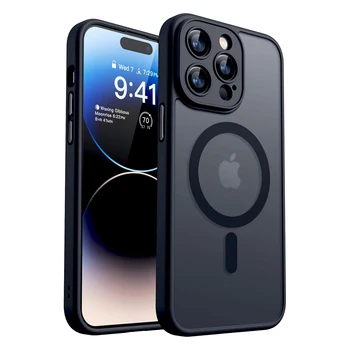 Luxury Matte Translucent Shockproof Magnetic Case For iPhone 17 Pro Max 16 15 14 Plus 13 12 11 Pro Max 17Air 16e Magsafe Cover