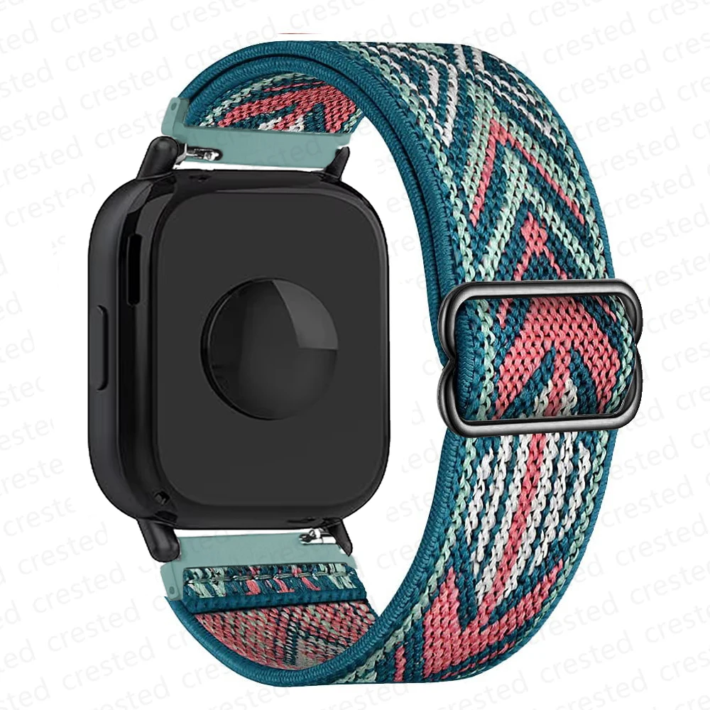 Breathable Adjustable Elastic Nylon Smartwatch Strap Bracelet