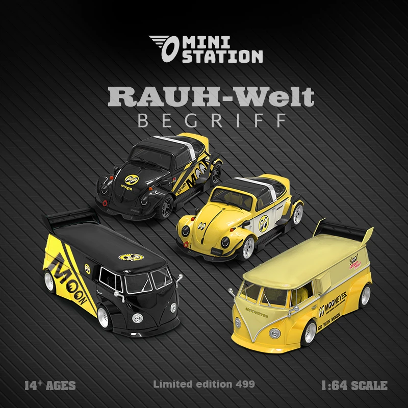 ** Pre-Order ** Mini Station 1:64 Mooneyes Beet-Le Targa T1 Limited499 Diecast Model Car