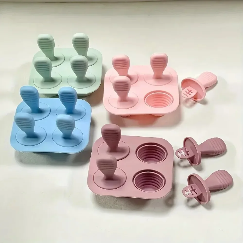 Baby Silicone Ice Cream Mold, Reusable Non-Toxic Ice Cube Tray for Homemade Frozen Treats, Breast Milk Storage, Kitchen