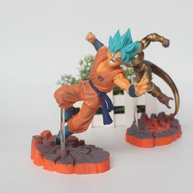 Anime Dragon Ball Z Super Saiyan blue Goku VS Golden Frieza PVC